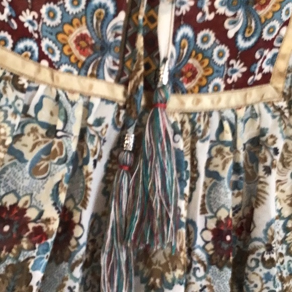 Artesia boho festival semi sheer peasant blouse NWT - Picture 7 of 12